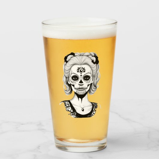 VERRE FEMME SKULLHEAD (Devant (rempli))