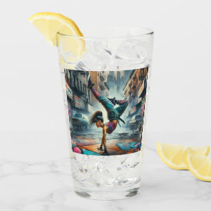 Verre Femmes en action de Breakdancer Silhouette de New