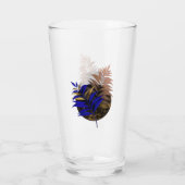 Verre Ferme bleue sur cercle noir (Dos)