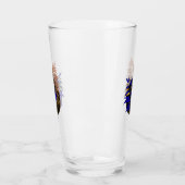 Verre Ferme bleue sur cercle noir (Gauche)
