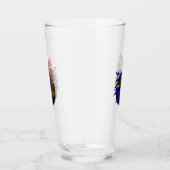 Verre Ferme bleue sur cercle noir (Droite)