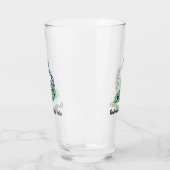 Verre Ferme de paon bleu personnalisé (Gauche)