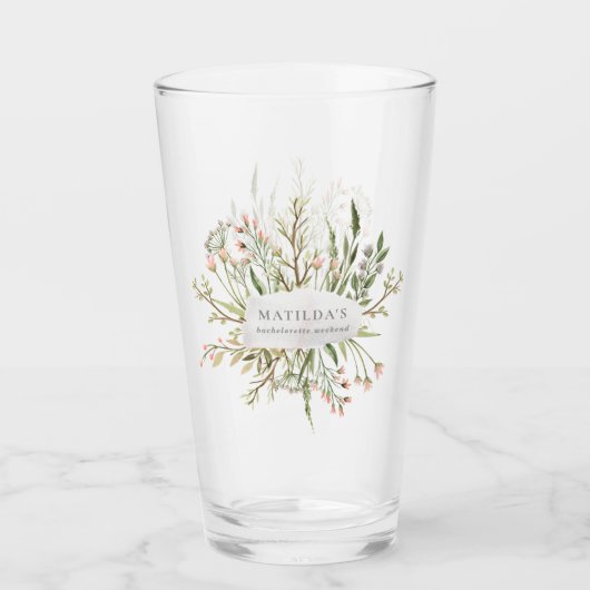 Verre Ferme fleur sauvage fleurie et rustique (Devant)