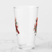 Verre Festif Noël cardinal ajouter nom aquarelle (Gauche)