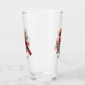 Verre Festif Noël cardinal ajouter nom aquarelle (Droite)