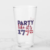 Verre Fête comme en 1776 - American Flag Typography (Devant)