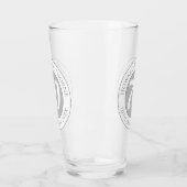 Verre Fête d'anniversaire avec nom, âge et anniversaire (Gauche)