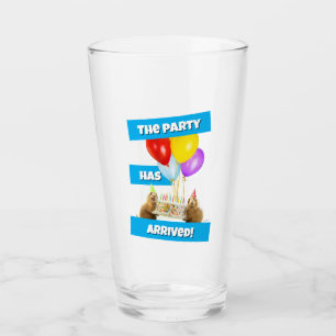 Verre Fête d'anniversaire de chien de prairie