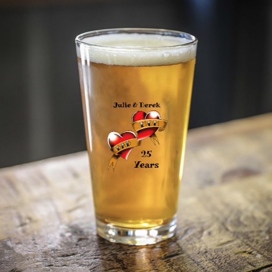 Verre Fête d'anniversaire Maman & Papa