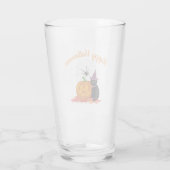 Verre Fête de chat noir et de citrouille d'Halloween (Dos)
