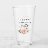 Verre Fête de fiançailles rose gold florale eucalyptus (Dos)
