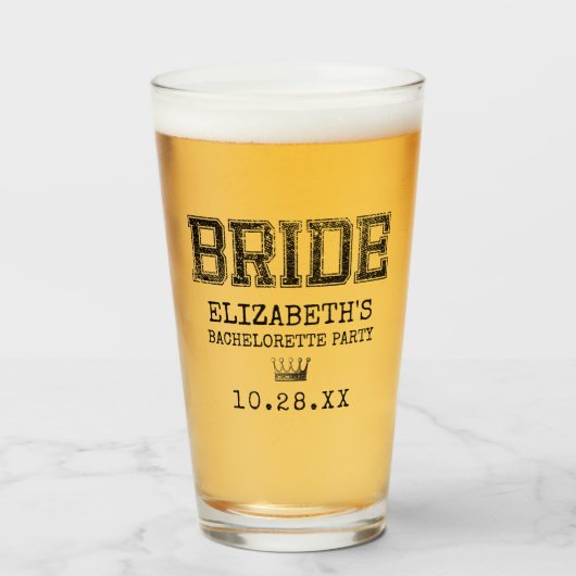 Verre Fête de la mariée collégiale (Devant (rempli))