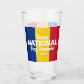 Verre Fête de l'Indépendance de Roumanie Pavillon nation (Dos)
