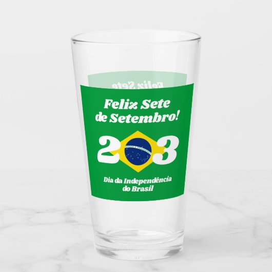 Verre Fête de l'Indépendance de Sete de Setembro Drapeau (Devant)