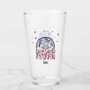 Verre Fête de l'Indépendance Étoiles d'aigle américain