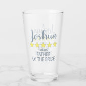 Verre Fête de mariage et de mariage 5 étoiles Père de la (Dos)