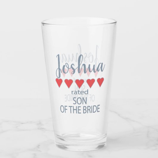Verre Fête de mariage et de mariage 5 Fils de coeur de l (Devant)