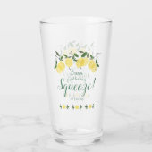 Verre Fête de mariage Main Squeeze Lemons Greenery (Dos)