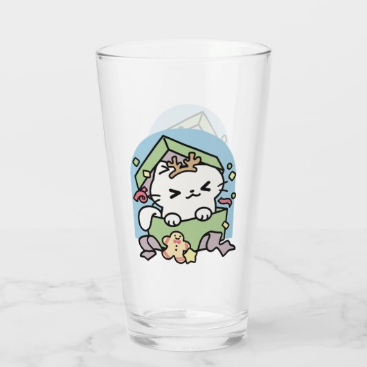Verre Fête de Noël avec Purr-ty Time Cat (Dos)