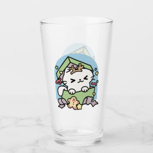 Verre Fête de Noël avec Purr-ty Time Cat