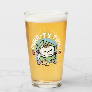 Verre Fête de Noël avec Purr-ty Time Cat