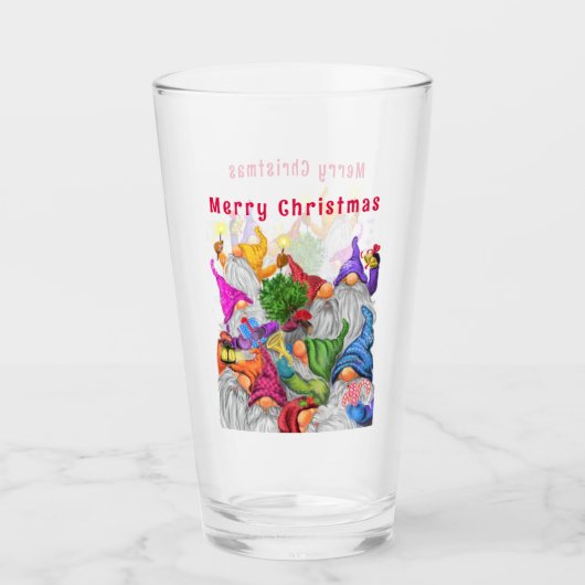 Verre Fête de Noël Gnome Glass (Devant)