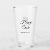 Verre fête de Pâques ajouter QR photo heureux pâques (Devant)