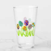 Verre Fête de vacances mignonne de fleur d'oeufs de (Devant)