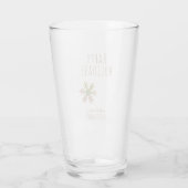 Verre Fête des Fêtes de Noël Snowflake personnalisé (Dos)