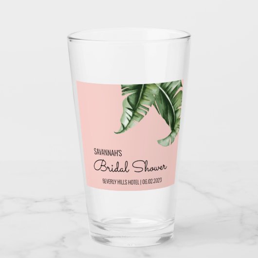 Verre Fête des mariées de feuille banane moderne du mili (Devant)