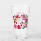 Verre Fête des mariées Fleur sauvage rose (Dos)