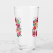 Verre Fête des mariées Fleur sauvage rose (Gauche)