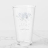 Verre Fête des mariées florale bleu et blanc Boire (Dos)