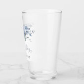 Verre Fête des mariées florale bleu et blanc Boire (Gauche)