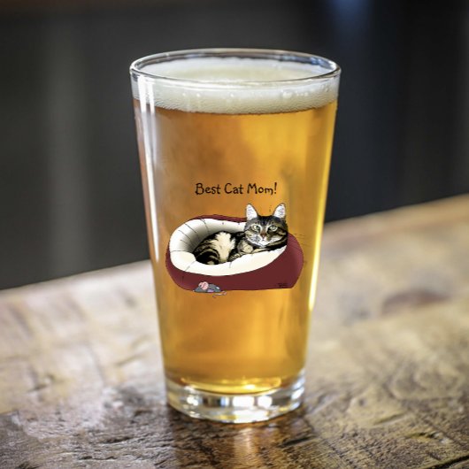 Verre Fête des mères de chat