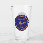 Verre Fête des pères Bière Bouteille Casquette Pub (Dos)