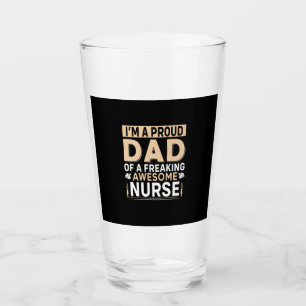 Verre Fête des Pères Papa fier d'une infirmière