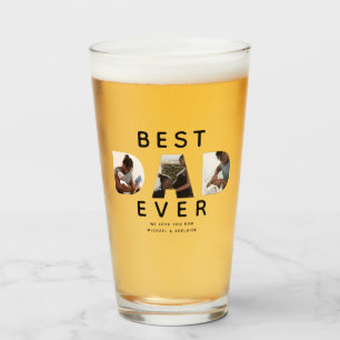 Verre Fête des pères personnalisée Collage photo meilleu