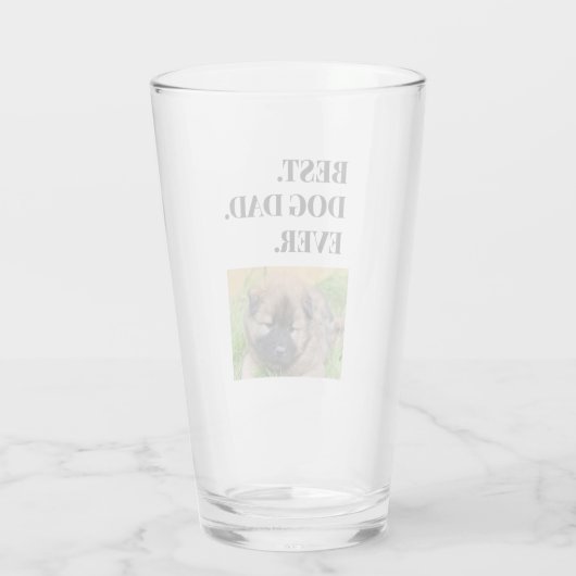 Verre Fête des pères photo de Best Dog Dad Ever (Dos)