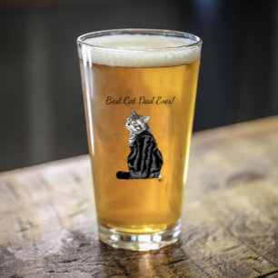Verre Fête des pères Tabby Argent