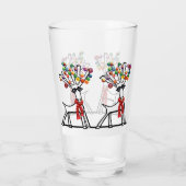 Verre Fête des rennes de Noël (Dos)