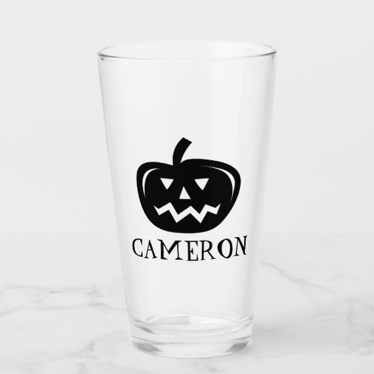 Verre Fête d'Halloween personnalisée en train de boire d (Devant)