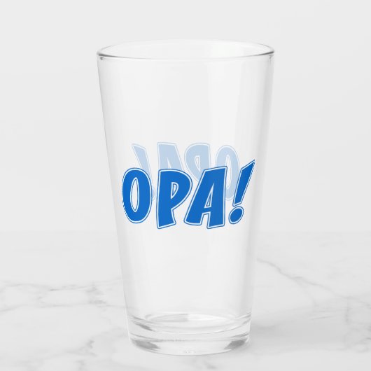 Verre Fête grecque de l'Opa (Dos)