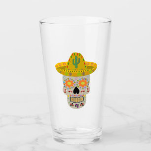 Verre Fête mexicaine du crâne mort