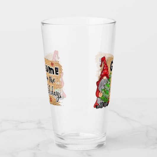 Verre fête Noël gnome Fête (Gauche)