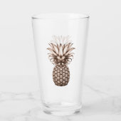 Verre Fête tropicale Aloha avec ananas (Dos)