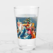 Verre fête vintage Noël Père Noël Holiday (Dos)