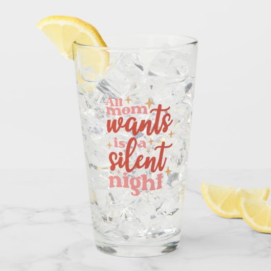 Verre Fêtes de Noël amusantes et mignonnes Mère de nuit (Devant glace)