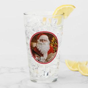 Verre Fêtes de Noël du Père Noël vintage Personnalisez