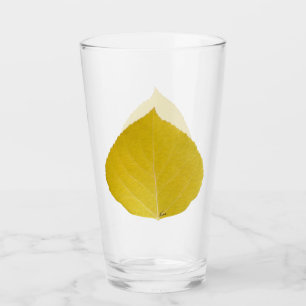 Verre Feuille d'Aspen jaune #5
